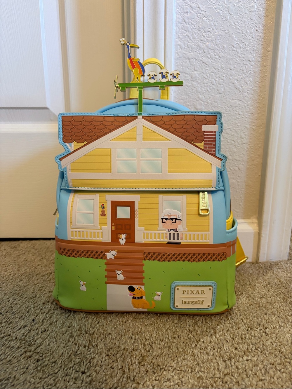 Sold Out Loungefly Pixar UP House Mini Backpack - Yellow & Blue & Green
